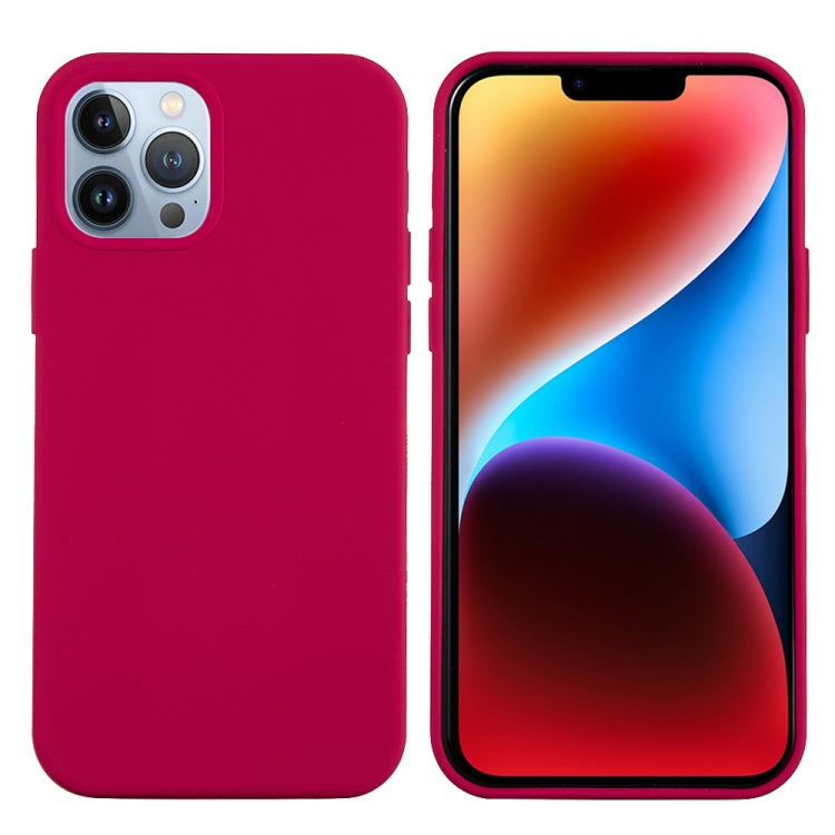 For iPhone 15 Pro Max Solid Color Silicone Phone Case(Rose Red) - iPhone 15 Pro Max Cases by PMC Jewellery | Online Shopping South Africa | PMC Jewellery