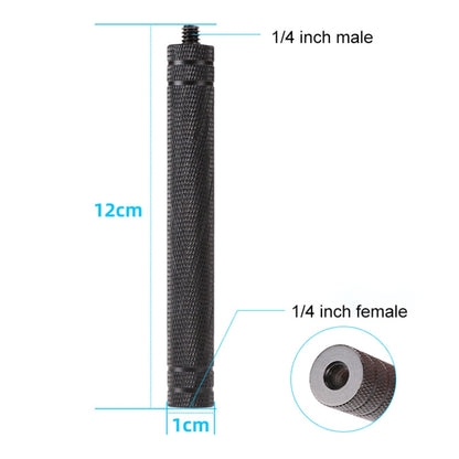 Diamond Texture  Aluminum Alloy Extension Rod Tube(Black) - Others by PMC Jewellery | Online Shopping South Africa | PMC Jewellery