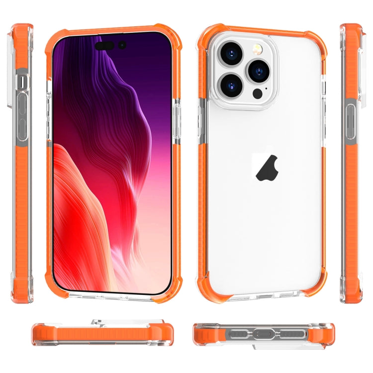 For iPhone 15 Pro Max Four-corner Shockproof TPU + Acrylic Phone Case(Orange) - iPhone 15 Pro Max Cases by PMC TechLife | Online Shopping South Africa | PMC TechLife