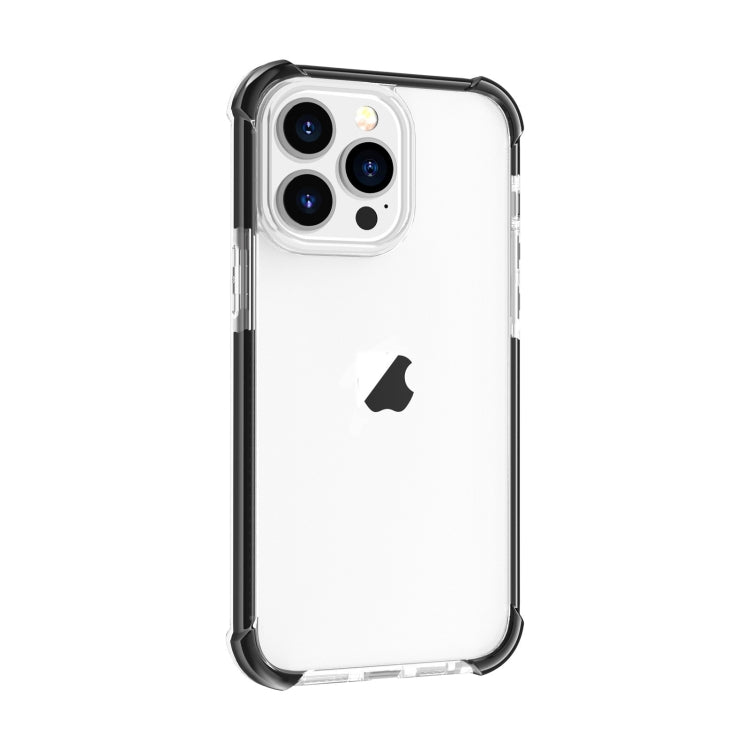 For iPhone 15 Pro Max Four-corner Shockproof TPU + Acrylic Phone Case(Black + Transparent) - iPhone 15 Pro Max Cases by PMC TechLife | Online Shopping South Africa | PMC TechLife
