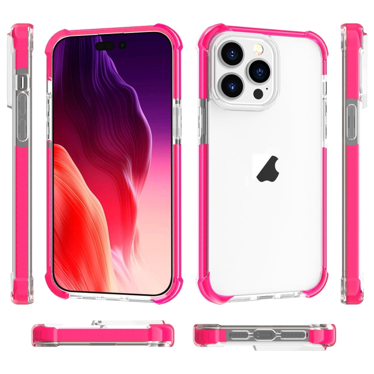 For iPhone 15 Pro Four-corner Shockproof TPU + Acrylic Phone Case(Pink) - iPhone 15 Pro Cases by PMC Jewellery | Online Shopping South Africa | PMC Jewellery