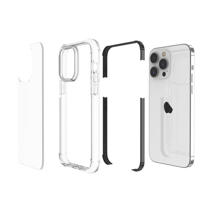 For iPhone 15 Pro Four-corner Shockproof TPU + Acrylic Phone Case(Black + Transparent) - iPhone 15 Pro Cases by PMC Jewellery | Online Shopping South Africa | PMC Jewellery