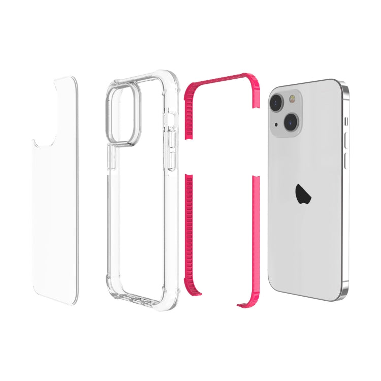 For iPhone 15 Plus Four-corner Shockproof TPU + Acrylic Phone Case(Pink) - iPhone 15 Plus Cases by PMC TechLife | Online Shopping South Africa | PMC TechLife