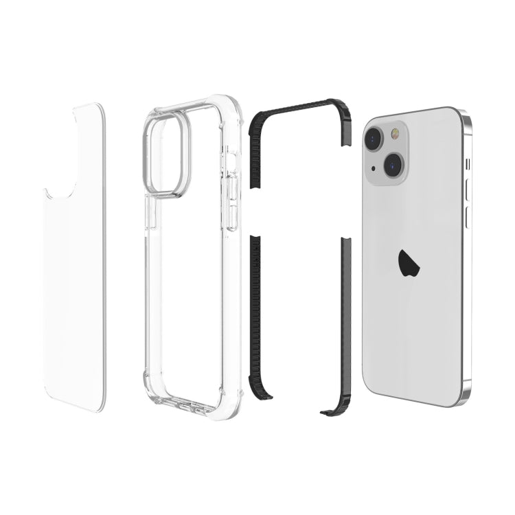For iPhone 15 Plus Four-corner Shockproof TPU + Acrylic Phone Case(Black + Transparent) - iPhone 15 Plus Cases by PMC TechLife | Online Shopping South Africa | PMC TechLife