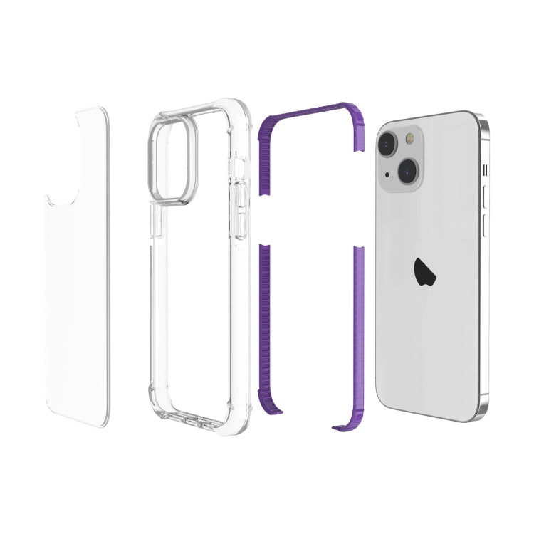 For iPhone 15 Four-corner Shockproof TPU + Acrylic Phone Case(Purple) - iPhone 15 Cases by PMC Jewellery | Online Shopping South Africa | PMC Jewellery