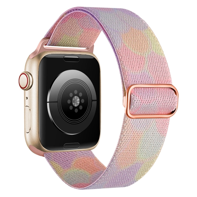 For Apple Watch SE 2022 40mm Painted Pattern Nylon Replacement Watch Band(Symphony Bubbles) - Watch Bands by PMC TechLife | Online Shopping South Africa | PMC TechLife