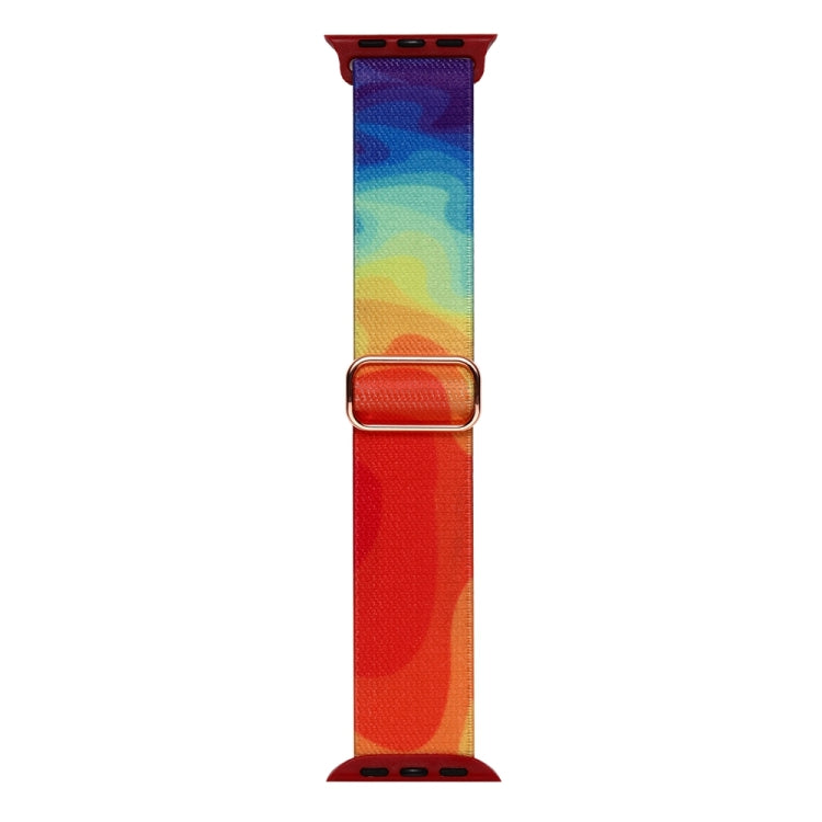 For Apple Watch 7 41mm Painted Pattern Nylon Replacement Watch Band(Liquid Colorful) - Watch Bands by PMC TechLife | Online Shopping South Africa | PMC TechLife