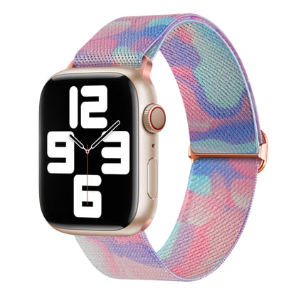 For Apple Watch 7 45mm Painted Pattern Nylon Replacement Watch Band(Water Fluid) - Watch Bands by PMC Jewellery | Online Shopping South Africa | PMC Jewellery