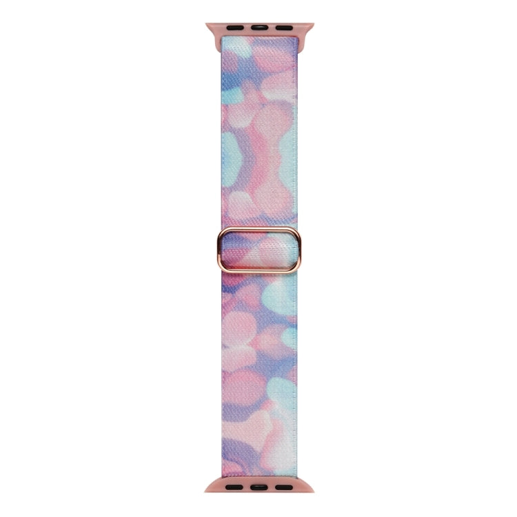 For Apple Watch SE 44mm Painted Pattern Nylon Replacement Watch Band(Water Fluid) - Watch Bands by PMC TechLife | Online Shopping South Africa | PMC TechLife
