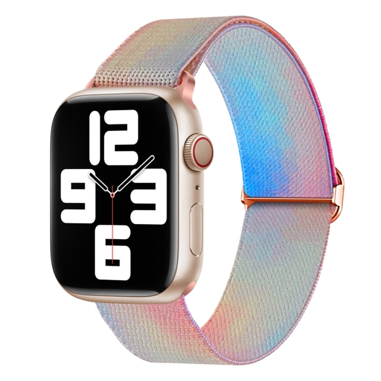 For Apple Watch 6 44mm Painted Pattern Nylon Replacement Watch Band(Symphony Aurora) - Watch Bands by PMC TechLife | Online Shopping South Africa | PMC TechLife