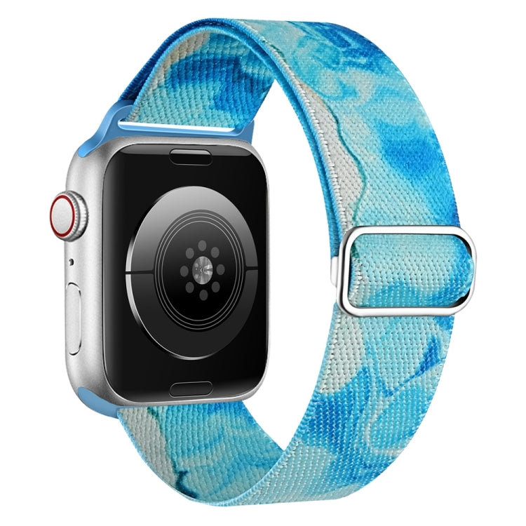 For Apple Watch 42mm Painted Pattern Nylon Replacement Watch Band(Ocean Blue) - Watch Bands by PMC TechLife | Online Shopping South Africa | PMC TechLife