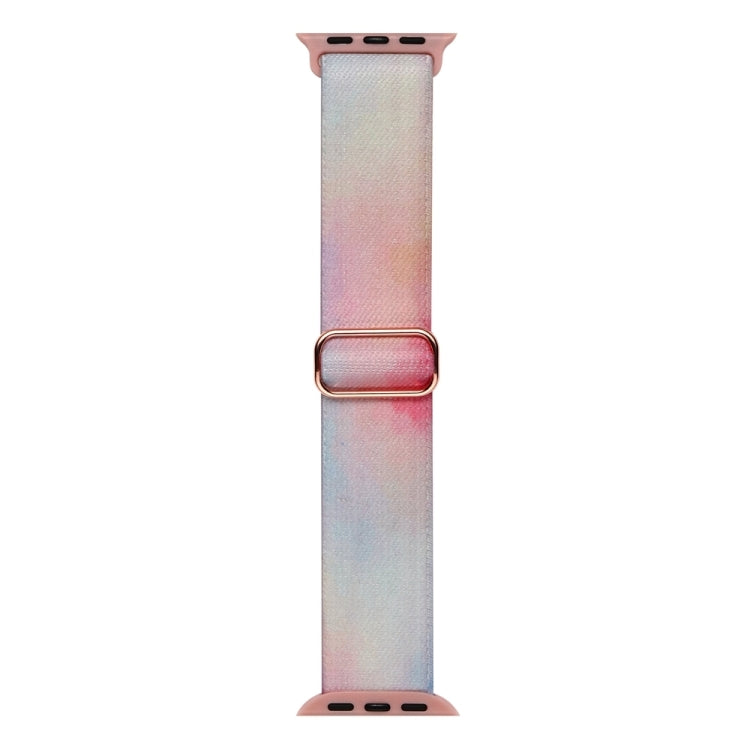 For Apple Watch 9 41mm Painted Pattern Nylon Replacement Watch Band(Symphony Aurora) - Watch Bands by PMC TechLife | Online Shopping South Africa | PMC TechLife
