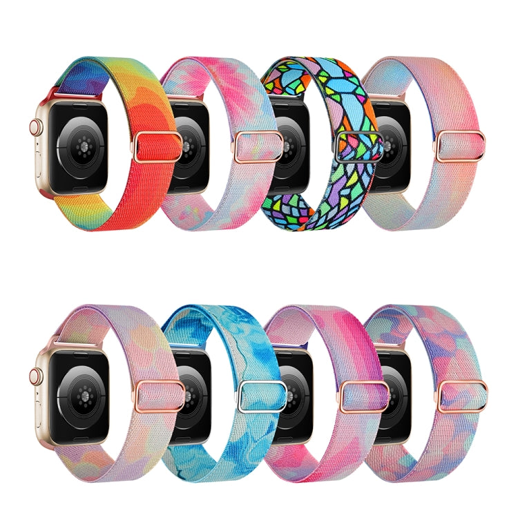 For Apple Watch 4 40mm Painted Pattern Nylon Replacement Watch Band(Water Fluid) - Watch Bands by PMC TechLife | Online Shopping South Africa | PMC TechLife
