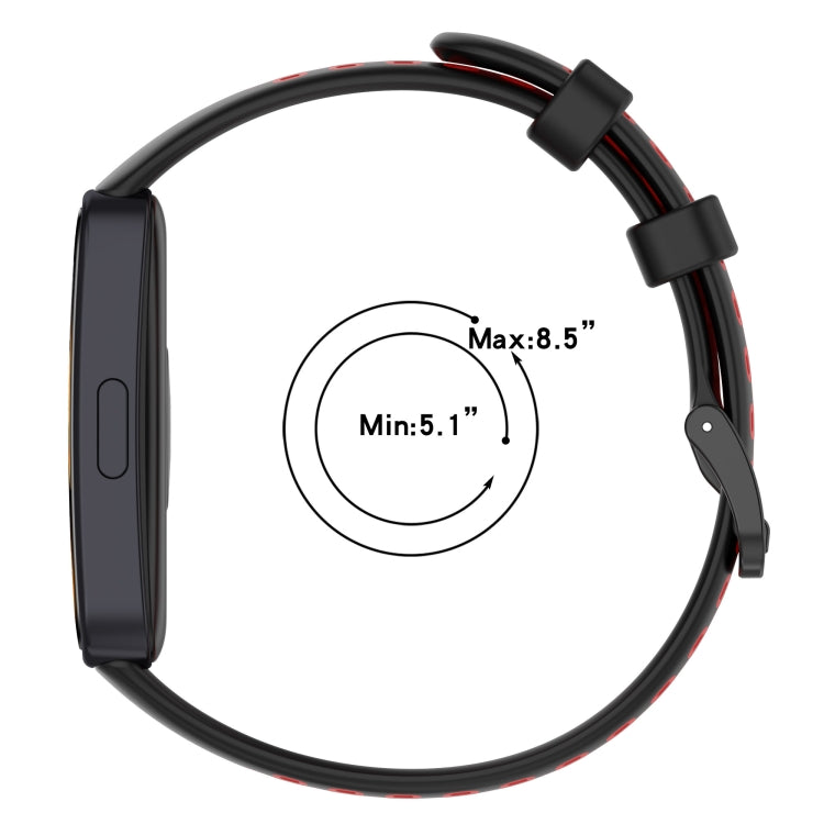 For Huawei Band 8 Two Color Silicone Replacement Watch Band(Midnight Blue White) - Watch Bands by PMC TechLife | Online Shopping South Africa | PMC TechLife