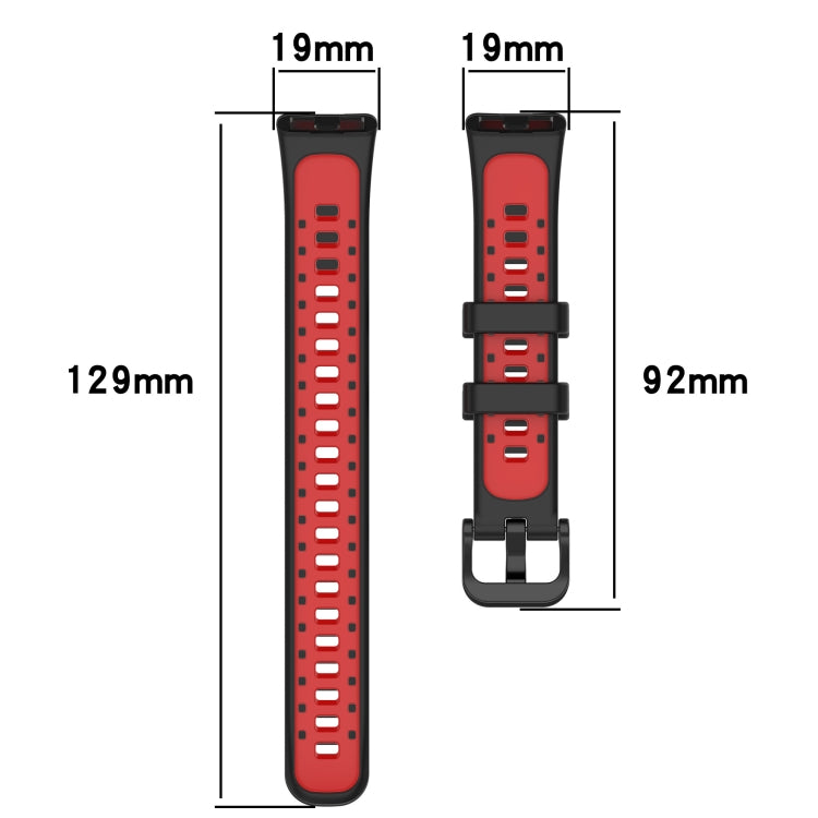 For Huawei Band 8 Two Color Silicone Replacement Watch Band(Midnight Blue White) - Watch Bands by PMC TechLife | Online Shopping South Africa | PMC TechLife
