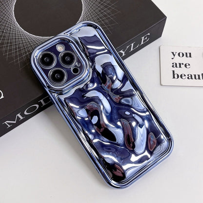 For iPhone 12 Electroplating Meteorite Texture TPU Phone Case(Blue) - iPhone 12 / 12 Pro Cases by PMC Jewellery | Online Shopping South Africa | PMC Jewellery