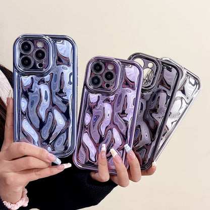 For iPhone XS Max Electroplating Meteorite Texture TPU Phone Case(Purple) - More iPhone Cases by PMC Jewellery | Online Shopping South Africa | PMC Jewellery