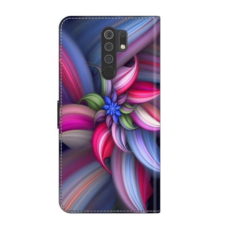 For Xiaomi Redmi 9 Crystal 3D Shockproof Protective Leather Phone Case(Colorful Flower) - Xiaomi Cases by PMC Jewellery | Online Shopping South Africa | PMC Jewellery