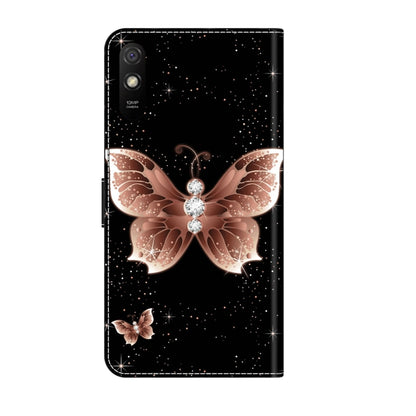 For Xiaomi Redmi 9A Crystal 3D Shockproof Protective Leather Phone Case(Pink Diamond Butterfly) - Xiaomi Cases by PMC Jewellery | Online Shopping South Africa | PMC Jewellery