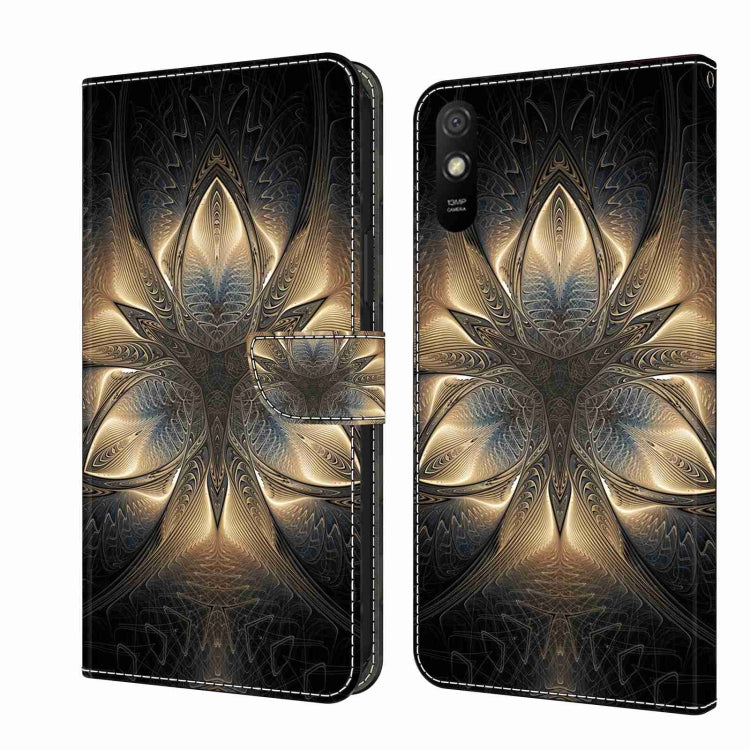 For Xiaomi Redmi 9A Crystal 3D Shockproof Protective Leather Phone Case(Luminous Building) - free shipping - PMC TechLife - Order now!