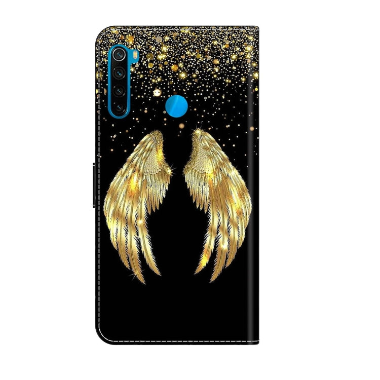 For Xiaomi Redmi Note 8T Crystal 3D Shockproof Protective Leather Phone Case(Golden Wings) - Xiaomi Cases by PMC Jewellery | Online Shopping South Africa | PMC Jewellery