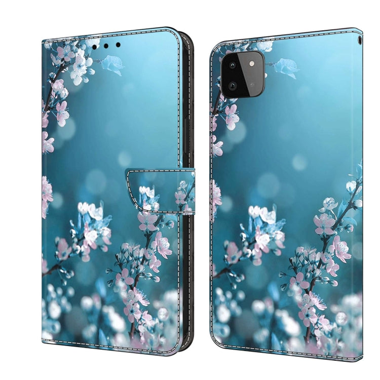 For Samsung Galaxy A22 5G Crystal 3D Shockproof Protective Leather Phone Case(Plum Flower) - free shipping - PMC TechLife - Order now!