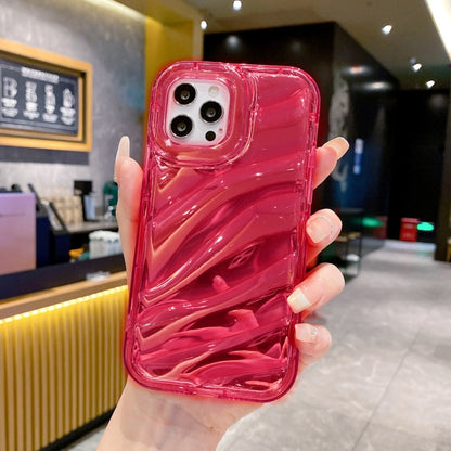 For iPhone 14 Plus Laser Sequin Waves TPU Phone Case(Red) - iPhone 14 Plus Cases by PMC Jewellery | Online Shopping South Africa | PMC Jewellery