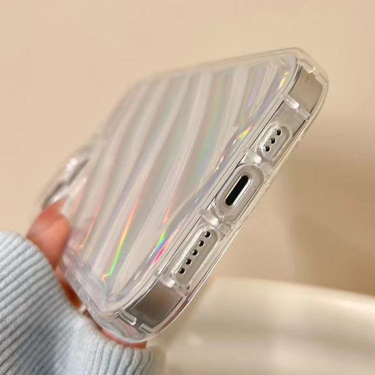 For iPhone 14 Pro Max Laser Sequin Waves TPU Phone Case(Transparent) - iPhone 14 Pro Max Cases by PMC Jewellery | Online Shopping South Africa | PMC Jewellery