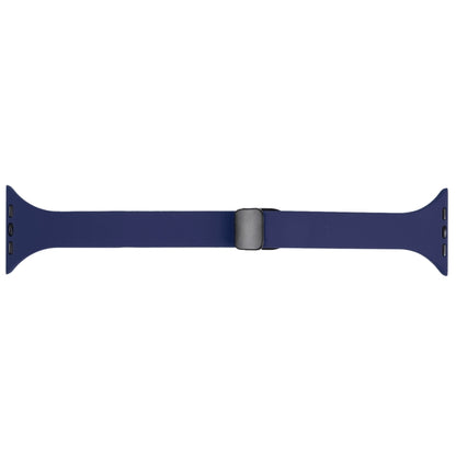 For Apple Watch 8 41mm Magnetic Buckle Slim Silicone Watch Band(Midnight Blue) - Watch Bands by PMC Jewellery | Online Shopping South Africa | PMC Jewellery