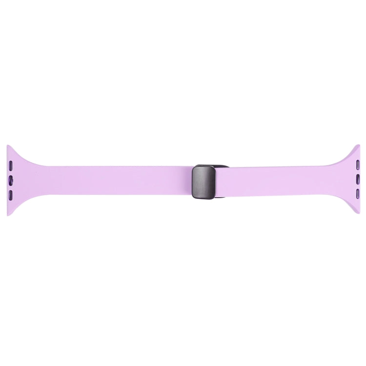 For Apple Watch 8 41mm Magnetic Buckle Slim Silicone Watch Band(Lavender) - Watch Bands by PMC Jewellery | Online Shopping South Africa | PMC Jewellery