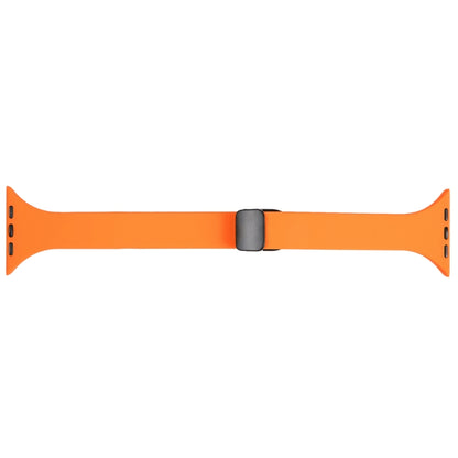 For Apple Watch SE 40mm Magnetic Buckle Slim Silicone Watch Band(Orange) - Watch Bands by PMC Jewellery | Online Shopping South Africa | PMC Jewellery