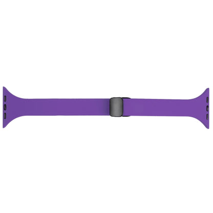 For Apple Watch 6 40mm Magnetic Buckle Slim Silicone Watch Band(Dark Purple) - Watch Bands by PMC Jewellery | Online Shopping South Africa | PMC Jewellery