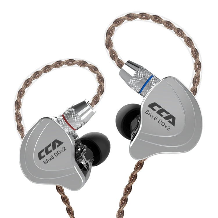 CCA CCA-C10 3.5mm Gold Plated Plug Ten Unit Hybrid Wire-controlled In-ear Earphone, Type:without Mic(Charm Black) - In Ear Wired Earphone by CCA | Online Shopping South Africa | PMC Jewellery | Buy Now Pay Later Mobicred