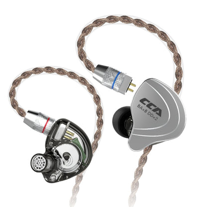 CCA CCA-C10 3.5mm Gold Plated Plug Ten Unit Hybrid Wire-controlled In-ear Earphone, Type:without Mic(Charm Black) - In Ear Wired Earphone by CCA | Online Shopping South Africa | PMC Jewellery | Buy Now Pay Later Mobicred