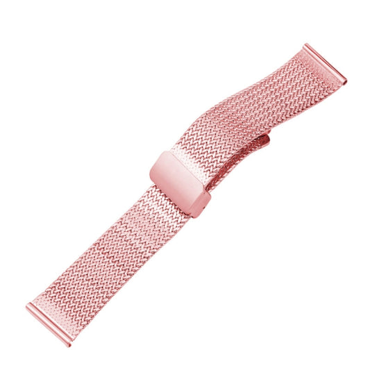 For Apple Watch SE 2022 40mm Magnetic Buckle Herringbone Mesh Metal Watch Band(Pink) - Watch Bands by PMC Jewellery | Online Shopping South Africa | PMC Jewellery