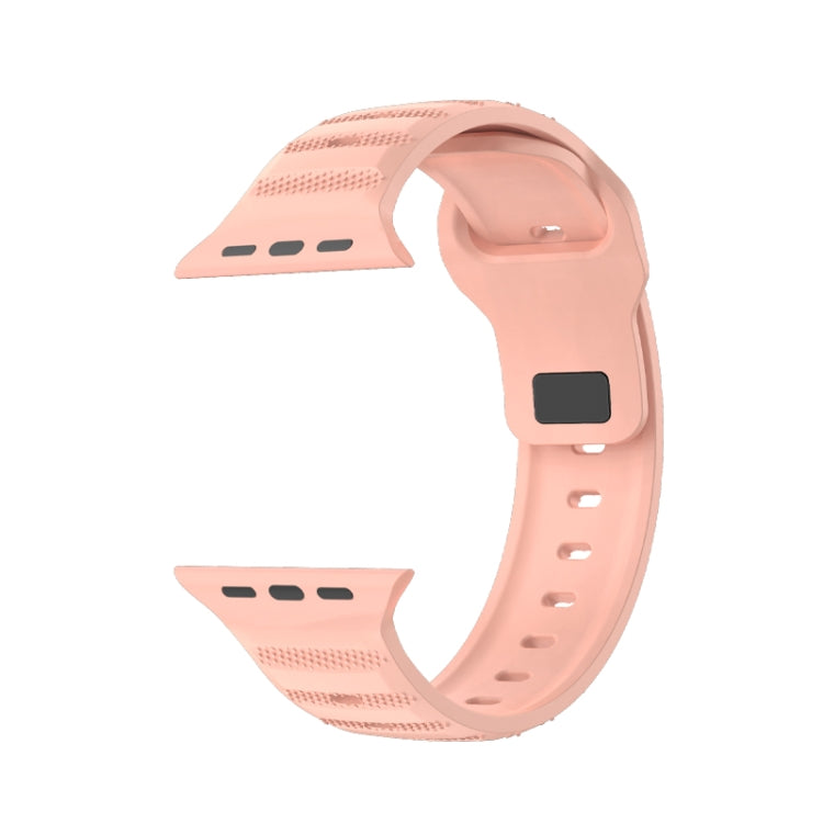 For Apple Watch SE 2022 40mm Dot Texture Fluororubber Watch Band(Nebula Pink) - Watch Bands by PMC TechLife | Online Shopping South Africa | PMC TechLife