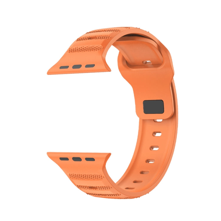 For Apple Watch 4 40mm Dot Texture Fluororubber Watch Band(Orange) - Watch Bands by PMC TechLife | Online Shopping South Africa | PMC TechLife