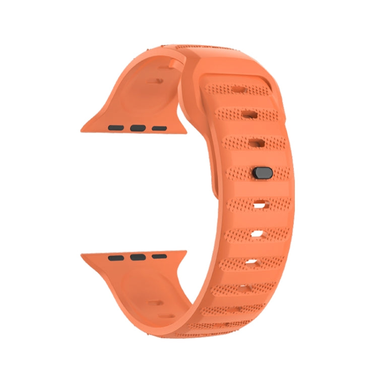 For Apple Watch 2 42mm Dot Texture Fluororubber Watch Band(Orange) - Watch Bands by PMC TechLife | Online Shopping South Africa | PMC TechLife