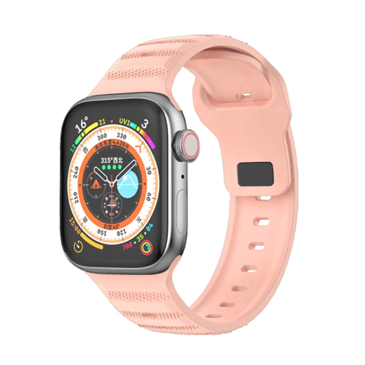 For Apple Watch 2 38mm Dot Texture Fluororubber Watch Band(Nebula Pink) - Watch Bands by PMC TechLife | Online Shopping South Africa | PMC TechLife
