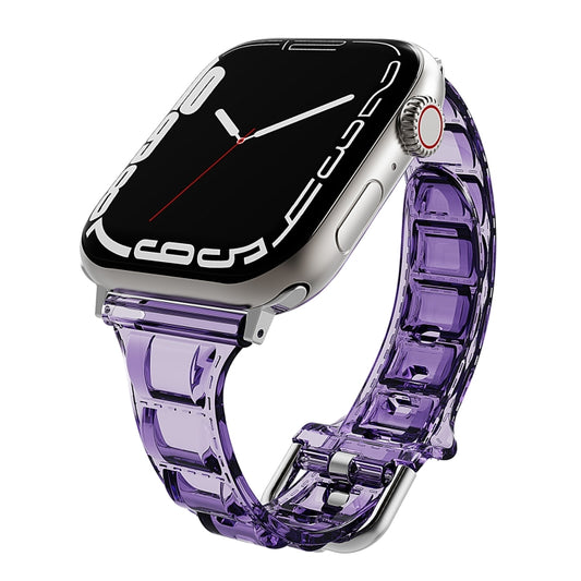 For Apple Watch SE 2022 44mm Cube Airbag Clear TPU Watch Band(Pink) - Watch Bands by PMC Jewellery | Online Shopping South Africa | PMC Jewellery