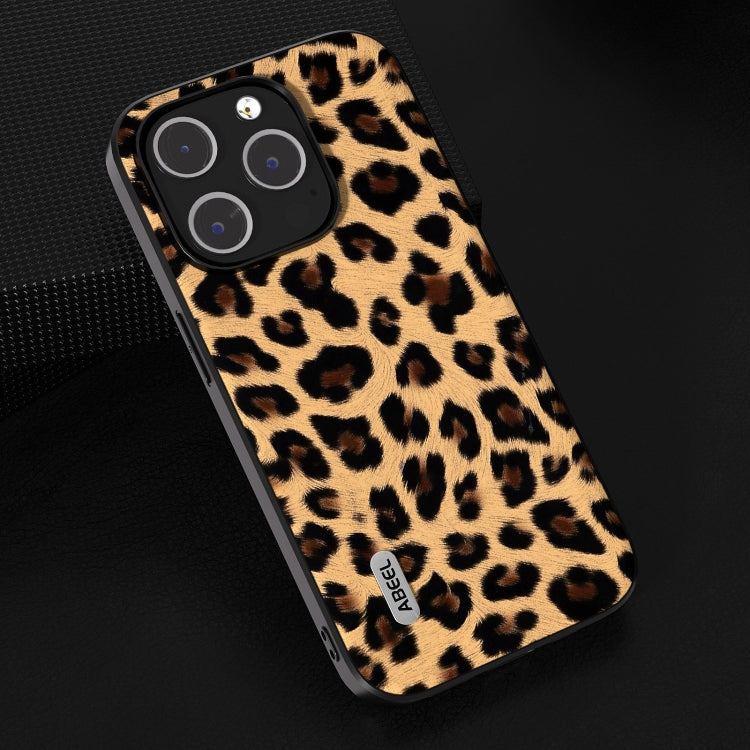 For iPhone 15 Pro ABEEL Black Edge Leopard Phone Case(Leopard Print) - iPhone 15 Pro Cases by PMC Jewellery | Online Shopping South Africa | PMC Jewellery