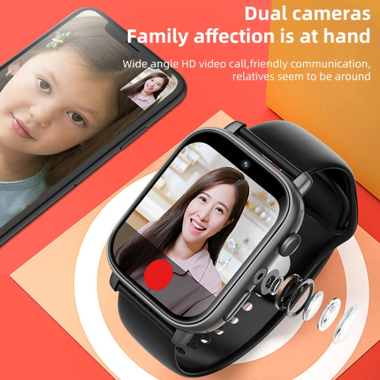 UNIWA X1S 1.9 inch IP67 Waterproof 4G Android 8.1 Dual Cameras Smart Watch Support Temperature Measurement, Specification:1G+8G(White) - Android Watch by UNIWA | Online Shopping South Africa | PMC Jewellery