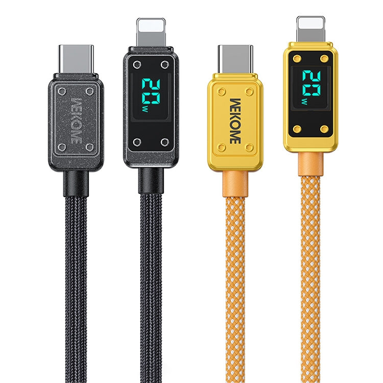 WK WDC-08 PD 20W USB-C/Type-C to 8 Pin Digital Display Data Cable, Length: 1m(Black) - free shipping - PMC TechLife - Order now!