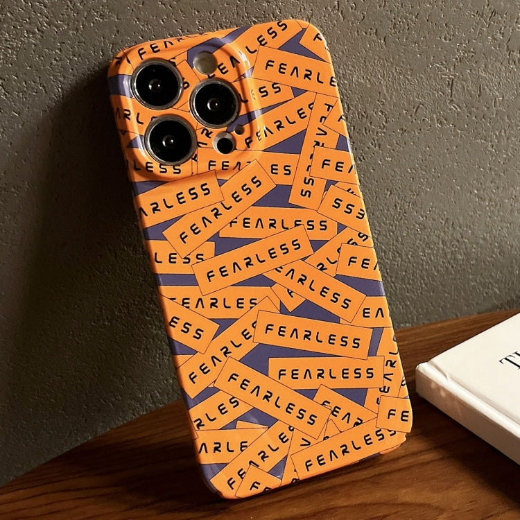 For iPhone 14 Pro Max Painted Pattern Precise Hole PC Phone Case(Orange Label) - iPhone 14 Pro Max Cases by PMC Jewellery | Online Shopping South Africa | PMC Jewellery