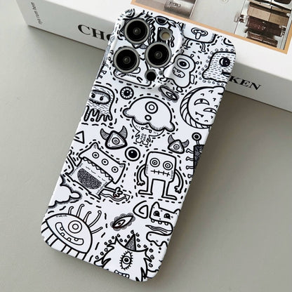 For iPhone 13 Pro Painted Pattern Precise Hole PC Phone Case(Block Monster) - iPhone 13 Pro Cases by PMC Jewellery | Online Shopping South Africa | PMC Jewellery