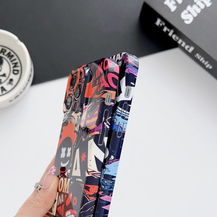 For iPhone 14 Pro Max Painted Pattern Precise Hole PC Phone Case(Working Comics) - iPhone 14 Pro Max Cases by PMC Jewellery | Online Shopping South Africa | PMC Jewellery