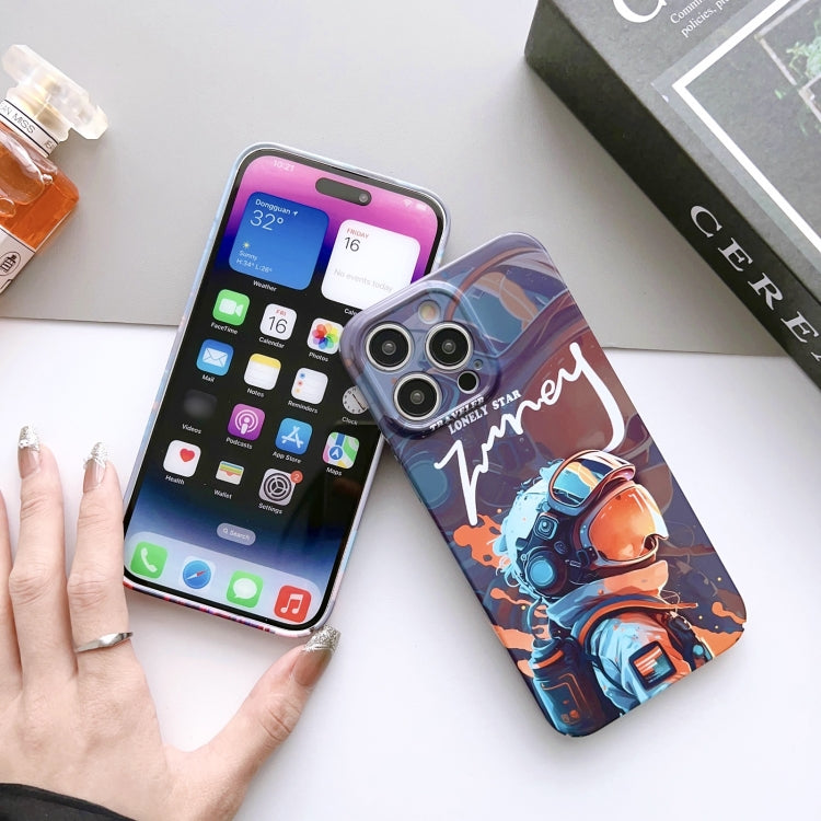 For iPhone 12 Pro Painted Pattern Precise Hole PC Phone Case(Green Label) - iPhone 12 / 12 Pro Cases by PMC TechLife | Online Shopping South Africa | PMC TechLife