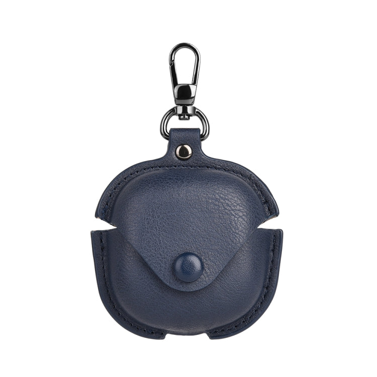 For Samsung Galaxy Buds Live / Pro Leather TWS Earphone Protective Case with Hook(Blue) - Samsung Earphone Case by PMC TechLife | Online Shopping South Africa | PMC TechLife