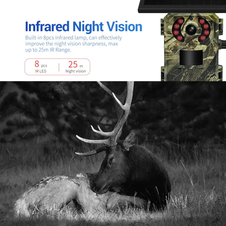 ESCAM QF380 4MP Network Solar PIR Alert Smart Wildlife Hunting Camera, 4G:EU Version(Camouflage) - free shipping - PMC TechLife - Order now!