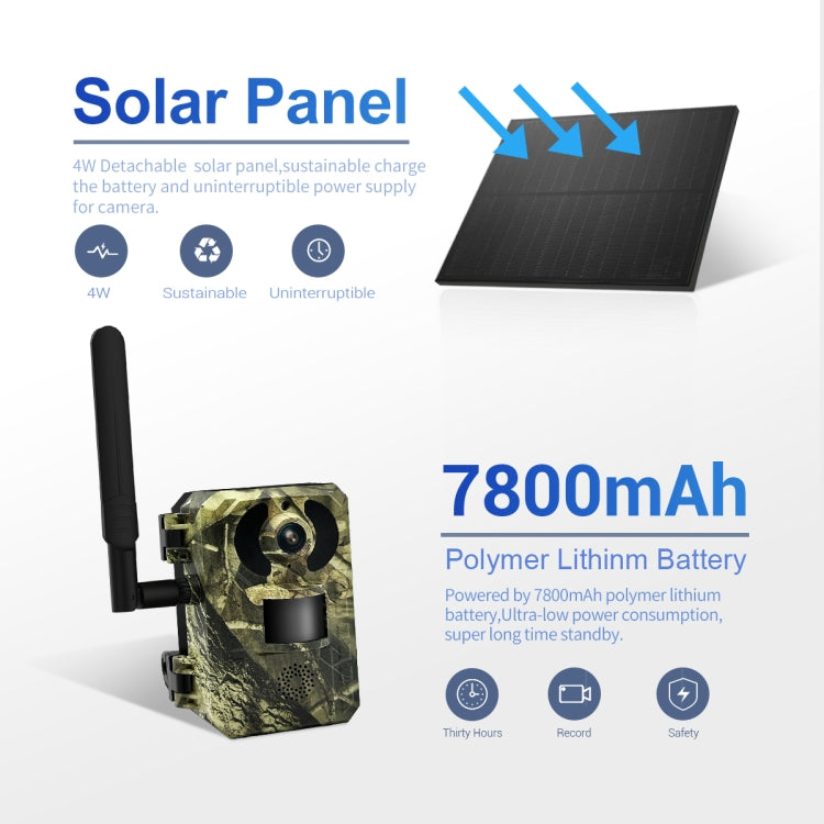 ESCAM QF380 4MP Network Solar PIR Alert Smart Wildlife Hunting Camera, 4G:EU Version(Camouflage) - free shipping - PMC TechLife - Order now!